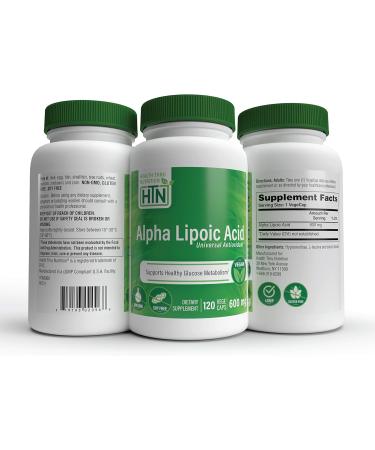 Health Thru Nutrition Alpha Lipoic Acid 600mg - Vegan ALA Capsules Non-GMO Gluten Free 120 Servings - Universal Antioxidant 3rd Party Tested - Buy Online on GoSupps.com