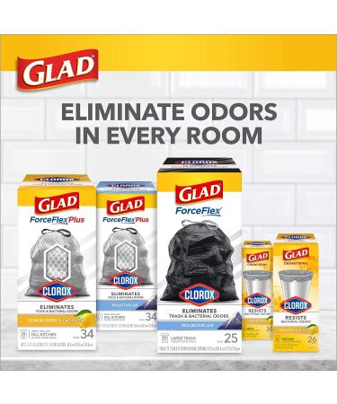 Glad Lemon Fresh Bleach Scent Small Kitchen Trash Bags - 4 Gallon, 80 Count - Buy Online on GoSupps.com