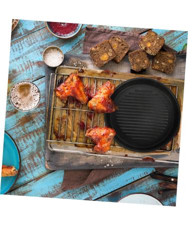 Zerodeko Non Stick Frying Pan Ceramic Frying Pan Outdoor Cookware Square Dinner Plates Non-Stick Frying Pan Meats Camping Pan Portable Charcoal Grill Flat Gas Stoves Oven Aluminum 21.50X21.50X2.50CM Black - Buy Online on GoSupps.com