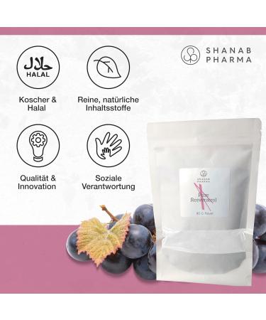 Buy Resveratrol Powder - Premium Japanese Knotweed Extract - 80g Micronized Powder by Shanab Pharma - International Shipping Available - Buy Online on GoSupps.com
