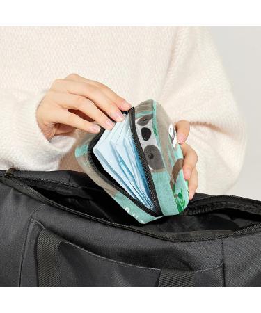 Period Bag Sanitary Napkin Storage Pouch - Animal Print Travel Makeup Bag - Buy Online on GoSupps.com