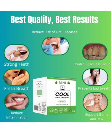 Best by Test Cool Mint Travel Size Mouthwash | Alcohol-Free Dentist-Formulated Sachets for Fresh Breath On-the-Go | Pack of 6 - Eco-Friendly Design - Buy Online on GoSupps.com