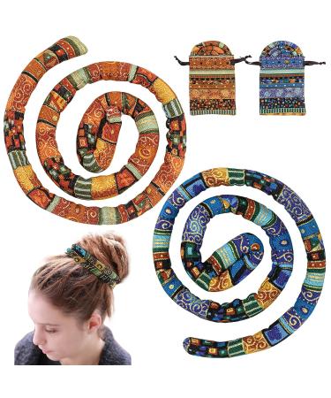 Spiral Lock Hair Tie Set - Colorful Dreadlock Bands for Women Men with Thick Curly Hair - Buy Online on GoSupps.com