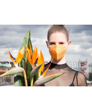Promedicalcare FFP2 Colored Masks - Orange Mouth Protection (10 Single Pack) - Stylish and Safe International Shipping - Buy Online on GoSupps.com