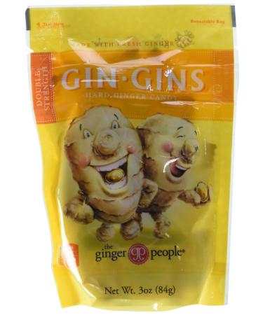 The Ginger People Gin Gins Hard Ginger Candy Double Strength 3 oz (84 g)