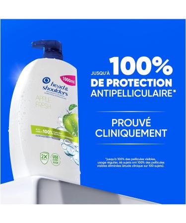Head & Shoulders Apple Fresh Anti-Dandruff Shampoo Pump 800ml Daily Use Clinically Proven to Eliminate Up to 100% of Dandruff All Hair and Scalp Types - Buy Online on GoSupps.com