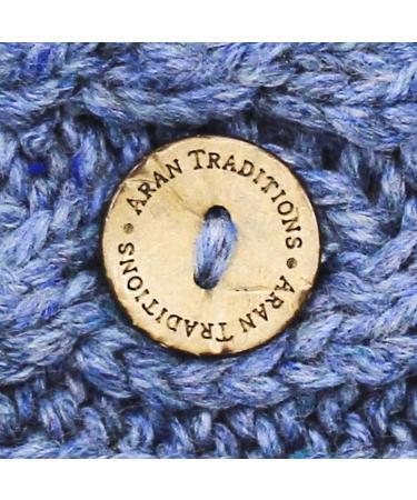Aran Traditions Donegal Cable Knitted Style Button Headband (Denim) - Buy Online on GoSupps.com