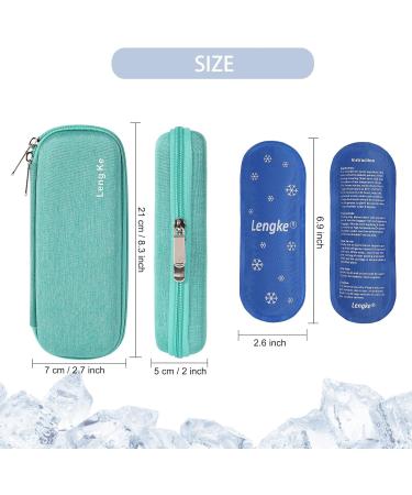 Insulin Cooler Travel Case | Diabetic Pen Carrying Bag with 2 Ice Packs - Green - Buy Online on GoSupps.com
