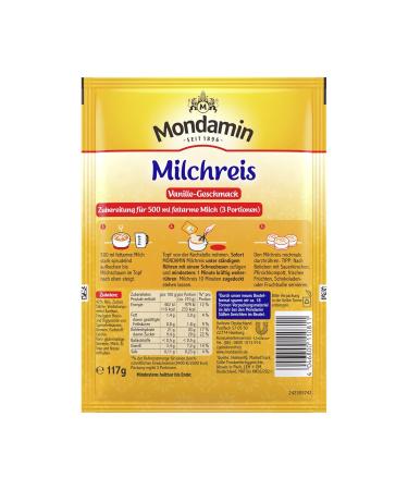 Mondamin Vanilla Rice Pudding - Quick & Easy Dessert | Just Add Milk 117g (8 Pieces) - International Shipping - Buy Online on GoSupps.com