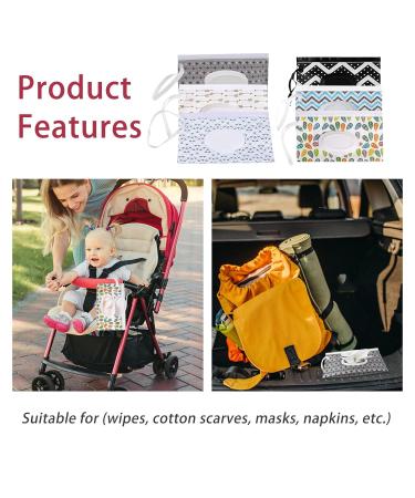 6 Pack Baby Wipe Dispenser Portable Refillable Wipe Holder Baby Wipes Container Wipe Dispenser Reusable Travel Wet Wipe Pouch for Baby and Adult - Buy Online on GoSupps.com