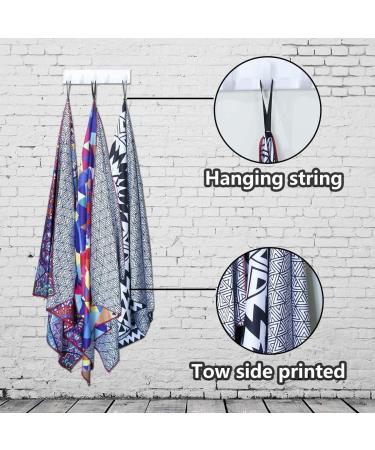 Sandproof Microfiber Beach Towel Blanket - Quick Dry Compact Outdoor Camping Travel Swim Mat - Blue Tie Dye 60x32 - Personalized Gift for Adults - Buy Online on GoSupps.com