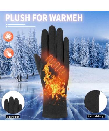 S5E5X Waterproof Men Ski Gloves | Windproof & Warm Winter Snow Gloves for Snowboarding & Skiing | Letter Embroidery | Black - Buy Online on GoSupps.com