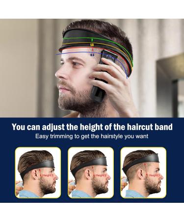 Curved Haircut Band Silicone Haircut Tape Shaving Stencil Haircut Stencil Easy and Quick Neck Cutting Stencil for DIY Home Haircuts Hair Cutting Instructions - Buy Online on GoSupps.com