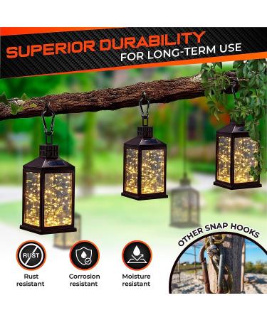 Ahysuet Small Black Carabiner Hook - 40x4mm for Camping Hiking & Outdoor Adventures - Buy Online on GoSupps.com