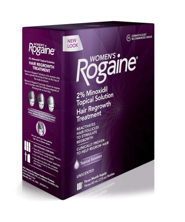 Rogaine Regular Strength for Women Triple Pack 2 Fl Oz - Pack of 3 - Best Hair Regrowth Treatment for Women - Buy Online on GoSupps.com