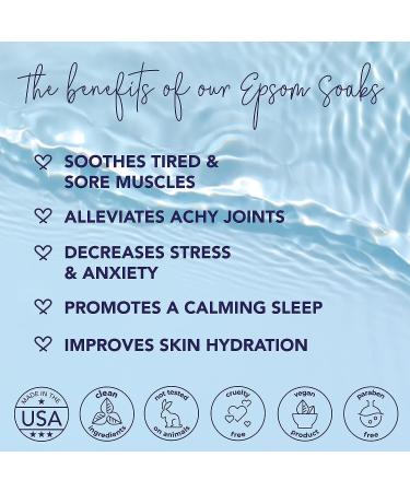 Laki Naturals Lavender Epsom Soak Bath Bubbles - 20oz (566g) | Coconut-Based, Paraben-Free Detox Bubble Bath with Epsom Salts for Relaxation - Buy Online on GoSupps.com
