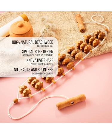 Mr. Woodware Wood Therapy Massage Tools - 2-Piece Lymphatic Drainage Curved Roller & Back Massager Kit for Body Shaping & Sculpting - Maderoterapia Wood Massage Tools - Buy Online on GoSupps.com