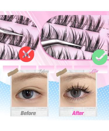 ALICE Natural Lash Clusters DIY Eyelash Extensions 9-11mm Short C Curl Individual Lashes Wispy Anime Lash Extensions Handmade Manga Eyelash Clusters 144 Pcs U22 - Buy Online on GoSupps.com