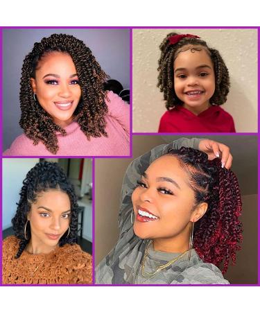 Fulcrum Passion Twist Hair 8 Inch 8 Packs for Black Women - Soft Curly Pre-Twisted Crochet Hair Extensions - Buy Online on GoSupps.com