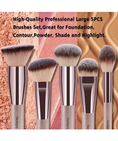 Daubigny 16Pcs Premium Synthetic Makeup Brush Set - Professional Brushes for Foundation, Powder, Concealers, Eye shadows, and Blush in Champagne Gold - Buy Online on GoSupps.com
