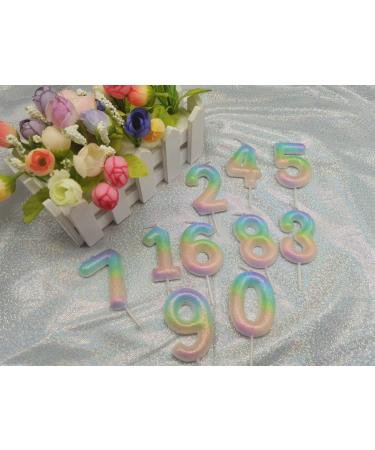 Large 2.76 inch Rainbow Number 1 Candle for Baby's First Birthday Party Cake Topper and Milestone Celebrations - Buy Online on GoSupps.com