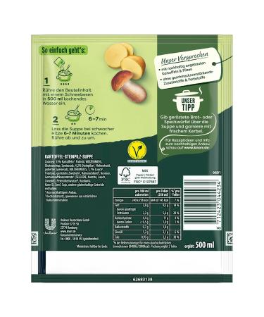 Knorr Gourmet Potato & Stone Mushroom Soup - Creamy Sustainably Grown Vegetables - 15x58g Pack | International Shipping - Buy Online on GoSupps.com