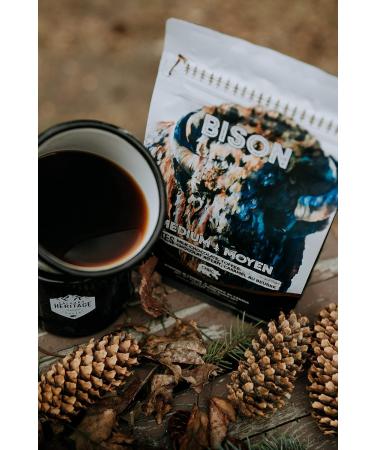 Canadian Heritage Roasting Company Coffee - Bison - Medium Whole Bean Coffee - Tasting Notes Of Toffee Milk Chocolate And Caramel - Perfect For French Press Drip Pour Over - 340g Bison - Toffee Milk Chocolate Caramel 340 g (Pack of 1) - Buy Online on GoSupps.com