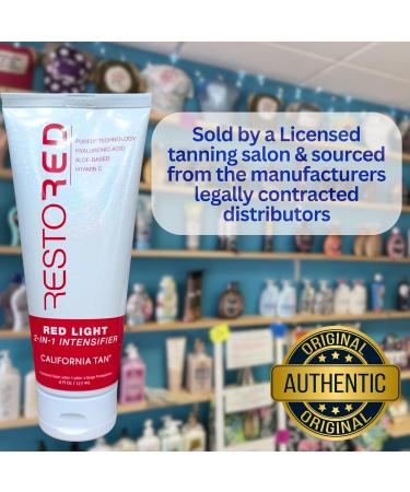 California Tan CT Restored 2-IN-1 Tanning Intensifier & Red Light Therapy Lotion 6 ounces. For Collagen Boosting and Anti-aging Redlight Therapy beds - Buy Online on GoSupps.com