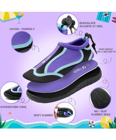 STQ Kids Bathing Shoes | Children's Water & Beach Shoes for Boys & Girls - Size 35 EU - Purple - Buy Online on GoSupps.com