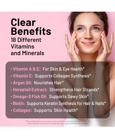 NatureWise 1 Hair Skin & Nails - Biotin + Multi Vitamin - 150 Softgels 50-Day Supply + (Pack of 2) Magnesium Glycinate 625mg - Chelated Magnesium - 30 Capsules 30-Day Supply  - Buy Online on GoSupps.com