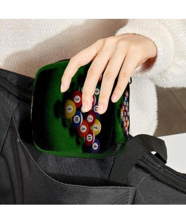 3D Illustration Billiards Napkin Storage Bag | Portable Menstrual Cup & Zipper Bag for Teens & Women - International Shipping Available - Buy Online on GoSupps.com