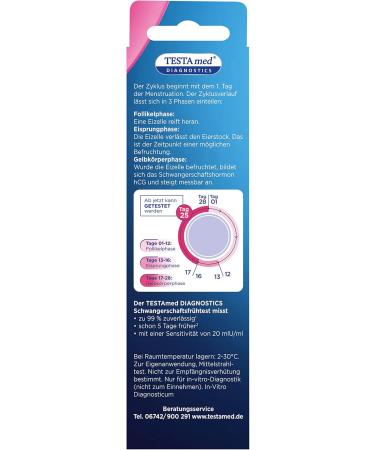 Testammed Diagnostics Pregnancy Test - Advantage Pack (2 Pieces) | Over 99% Accurate Results - International Shipping - Buy Online on GoSupps.com