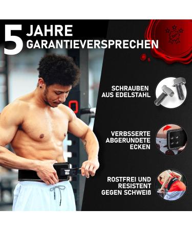 Everleven Premium Real Leather Weight Lifting Belts for Men & Women | Fitness Gym Bodybuilding Strength Sport - Choose Black M/L - Buy Online on GoSupps.com