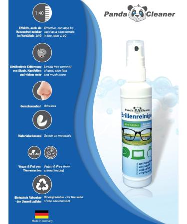 Pandacleaner Glasses Cleaner 250ml Refill Bottle | Alcohol-Free Anti-Fog Streak-Free | Ideal for Glasses Displays Monitors & More - Buy Online on GoSupps.com