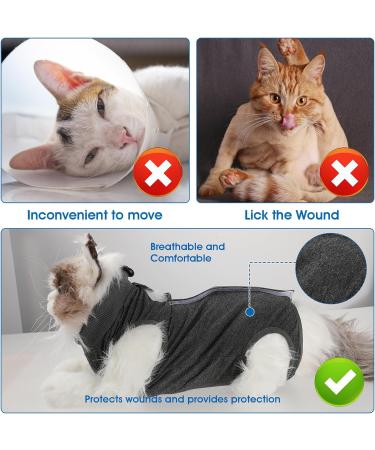 Buy Cobee Professional Recovery Suit for Cats & Dogs | Ideal for Surgery Wounds & Skin Diseases - Size L Gray - Buy Online on GoSupps.com