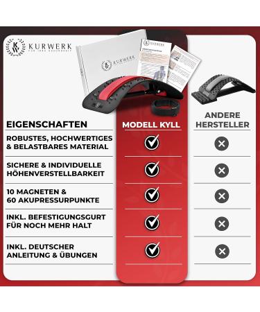 Kurwerk 2024 Premium Back Extensor with Magnetfeld Therapy & German Guidance | Adjustable Device for Back Training - Buy Online on GoSupps.com