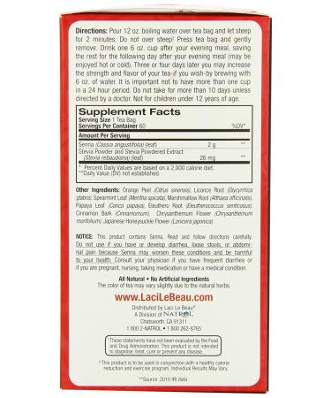 Laci Le Beau Super Dieter's Tea - All Natural Botanicals, 60 Count Box (Pack of 2) - Herbal Weight Loss Support - Buy Online on GoSupps.com