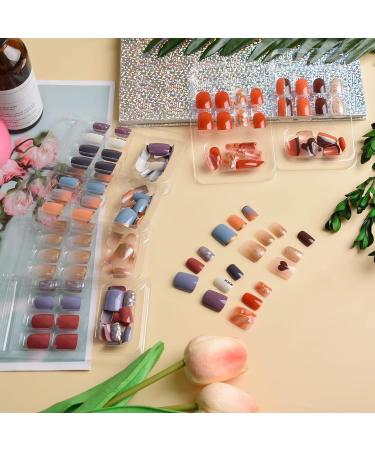 Kalolary 144PC False Nails Set - Complete Acrylic Fingernails with Nail Glue Stickers for Women & Girls | DIY Nail Art & Decoration - Buy Online on GoSupps.com