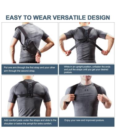 Nanet Posture Corrector Brace | Adjustable Straight Strap for Men and Women - Size M 28-40 in. | Posture Support and Alignment Solution - Buy Online on GoSupps.com