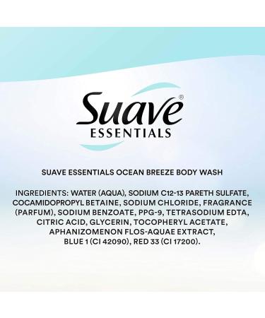 Suave Essentials Body Wash - Ocean Breeze Scent | 15 Fl Oz | Hydrating & Refreshing | International Shipping - Buy Online on GoSupps.com