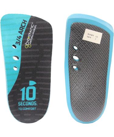 10 Seconds 3715 Arch Stability 3/4 Insoles - Aqua - Size W 9.5/M 8 (1 Pair) - Buy Online on GoSupps.com