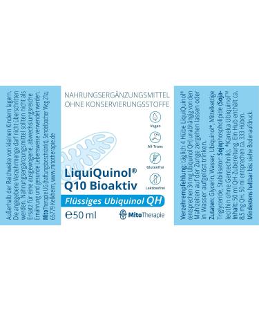 Liquiquinol Q10 Bioactive - Liquid Ubiquinol 50 ml | Highest Bioavailability Coenzyme Q10 - Buy Online on GoSupps.com