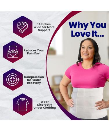 Armstrong Amerika 4XL Wide Abdominal Binder | Postpartum Tummy Tuck Belt for Plus Size | Bariatric Stomach Compression for Hernia & Surgery Support - Buy Online on GoSupps.com