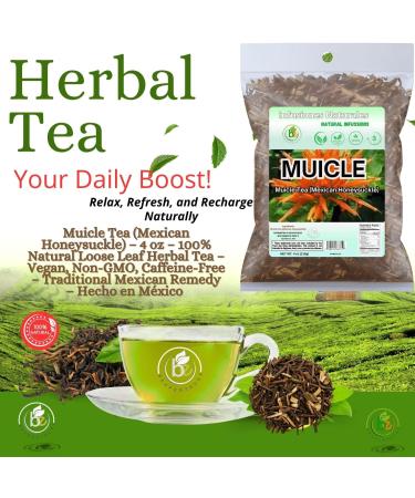 BEXPERTSUSA Muicle Capsules Forte + Herbal Tea Combo 90 Capsules(1200 mg/Serving) +4oz Loose Leaf,Justicia Spicigera (Mexican Honey Suckle) 100% Natural Supplement & Tea Set,Authentic,Vegan,Non-GMO - Buy Online on GoSupps.com