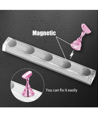 Justotry 2 Set Pink Nail Stand - Press On Nails Display & Tips Holder for Beginners | Acrylic Nail Accessories & DIY Manicure Tool - Buy Online on GoSupps.com