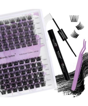 DIY Lash Extensions Set - Easy Cluster Lashes Kit with Bond & Seal (D Curl 12-16mm) - At-Home Eyelash Extensions - Buy Online on GoSupps.com