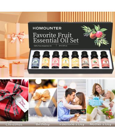 Fruit Essential Oil Set for Diffusers - Natural Fruity Fragrance Oils for Candle & Soap Making - 8 Pack (Grape Citrus & More) - Aromatherapy Oils for Home & Summer - Buy Online on GoSupps.com