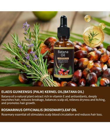 Batana & Rosemary Hair Growth Oil 2oz Scalp Treatment & Strengthening for Growth & Loss Thinning Dry Scalp Split Ends Natural Hair Oil for Women & Men Intensive Repair & Nourishing Formula - Buy Online on GoSupps.com