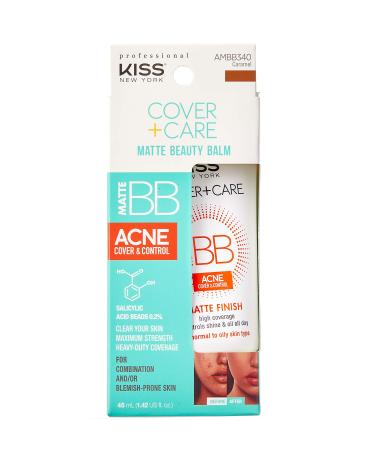 Ruby Kiss Cover + Care Acne Control Matte Finish Beauty Balm- AMBB340 (Matte-Caramel)