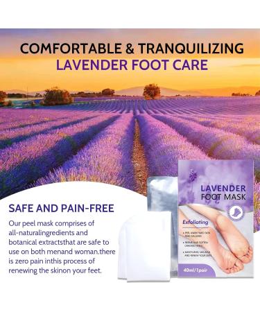Foot Peel Mask Lavender Foot Mask Foot Mask for Baby Soft Skin Remove Dead Skin Mask Gel for Men and Women Feet Peeling Mask Exfoliating Foot Masks Remove Hard Skin - Buy Online on GoSupps.com